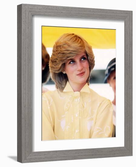 Princess Diana in Australia at St John's Ambulance Regional Center-null-Framed Photographic Print