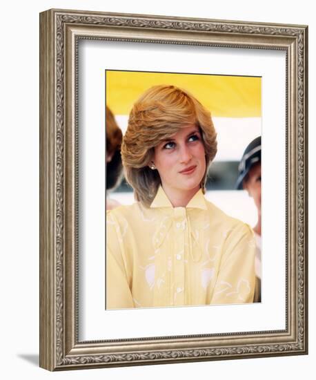 Princess Diana in Australia at St John's Ambulance Regional Center-null-Framed Photographic Print