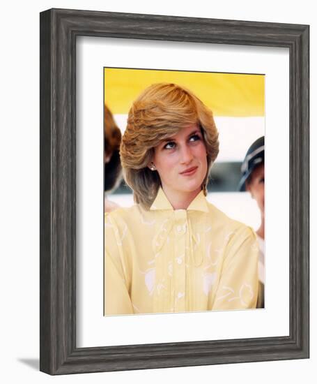 Princess Diana in Australia at St John's Ambulance Regional Center-null-Framed Photographic Print