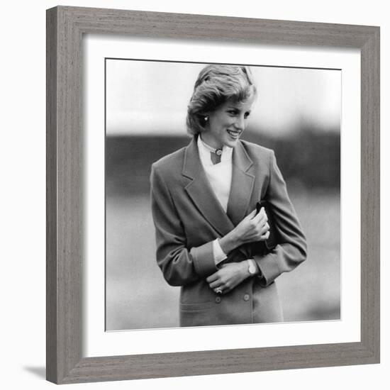 Princess Diana in Bedfordshire Visiting Disabled Children-Associated Newspapers-Framed Photo