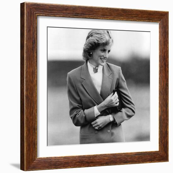 Princess Diana in Bedfordshire Visiting Disabled Children-Associated Newspapers-Framed Photo