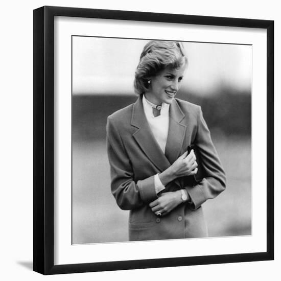 Princess Diana in Bedfordshire Visiting Disabled Children-Associated Newspapers-Framed Photo