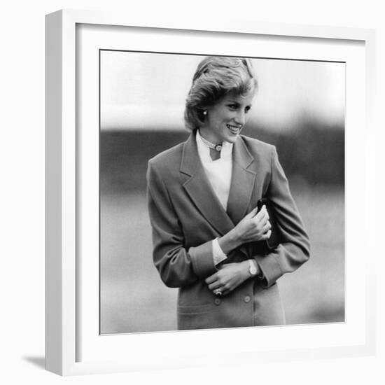 Princess Diana in Bedfordshire Visiting Disabled Children-Associated Newspapers-Framed Photo