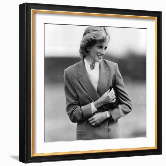 Princess Diana in Bedfordshire Visiting Disabled Children-Associated Newspapers-Framed Photo