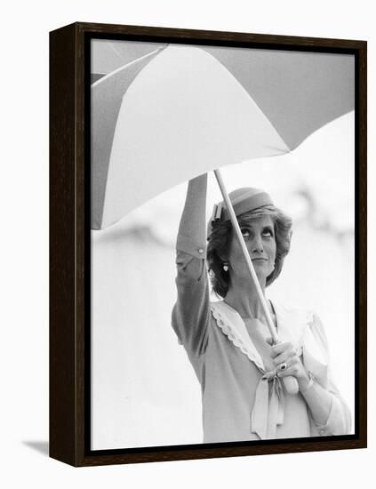 Princess Diana in Berkshire on a Stormy Day June 1985-null-Framed Premier Image Canvas