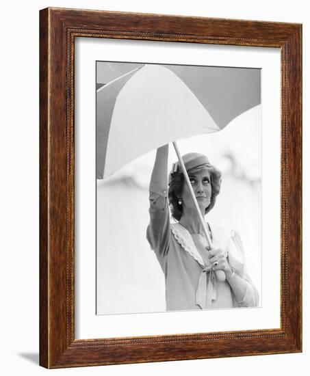 Princess Diana in Berkshire on a Stormy Day June 1985-null-Framed Photographic Print