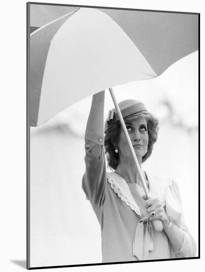 Princess Diana in Berkshire on a Stormy Day June 1985-null-Mounted Photographic Print