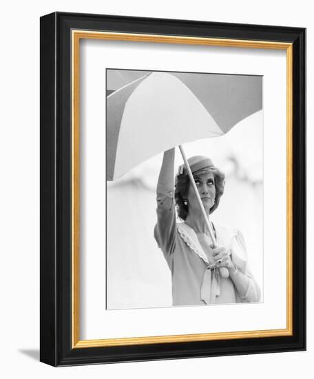 Princess Diana in Berkshire on a Stormy Day June 1985-null-Framed Photographic Print