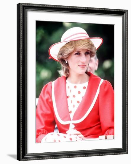 Princess Diana in Canada at the Festival of Youth in St Johns Newfoundland June 1983-null-Framed Photographic Print