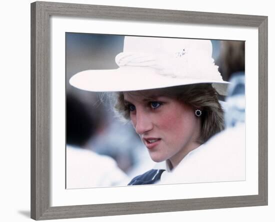 Princess Diana in Canada in Campbellton June 1983-null-Framed Photographic Print
