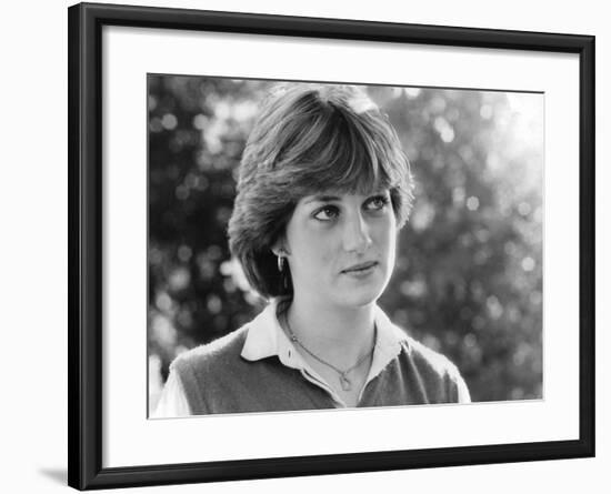 Princess Diana Meeting the Press for the First Time-Associated Newspapers-Framed Photo