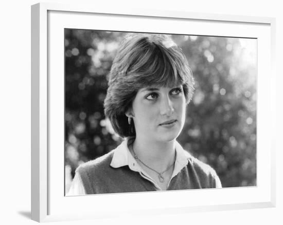 Princess Diana Meeting the Press for the First Time-Associated Newspapers-Framed Photo