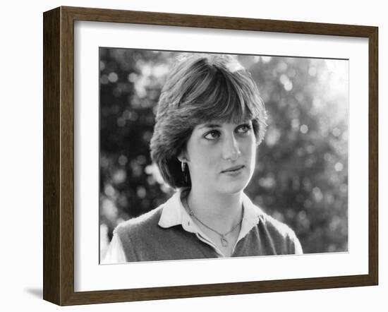 Princess Diana Meeting the Press for the First Time-Associated Newspapers-Framed Photo