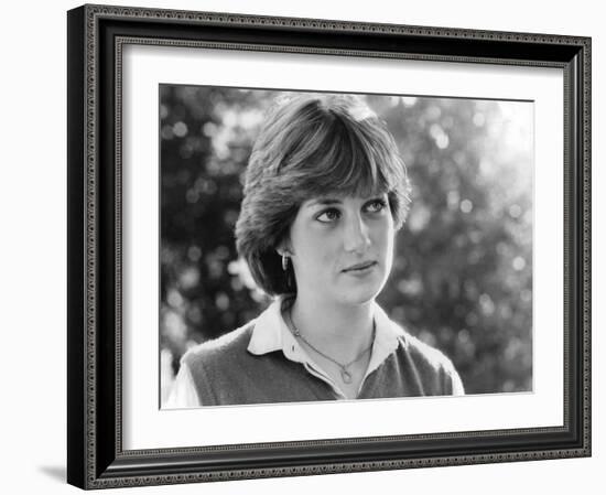 Princess Diana Meeting the Press for the First Time-Associated Newspapers-Framed Photo