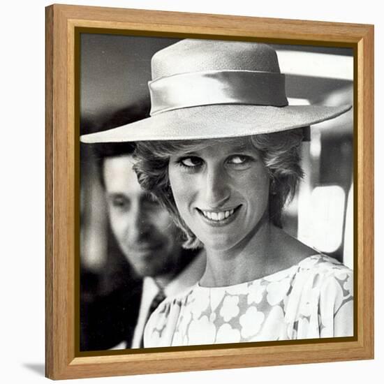 Princess Diana of Wales Visit to Open the Fisher Price Toy Factory in Peterlee-null-Framed Premier Image Canvas