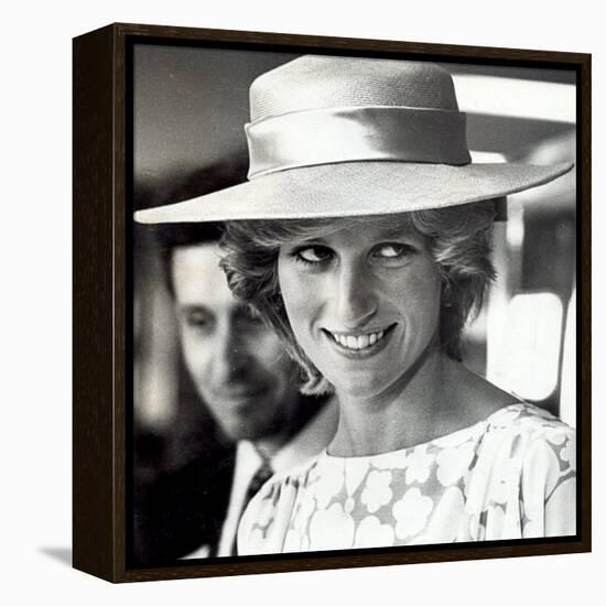 Princess Diana of Wales Visit to Open the Fisher Price Toy Factory in Peterlee-null-Framed Premier Image Canvas