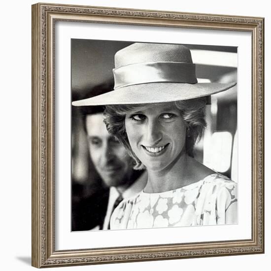 Princess Diana of Wales Visit to Open the Fisher Price Toy Factory in Peterlee-null-Framed Photographic Print