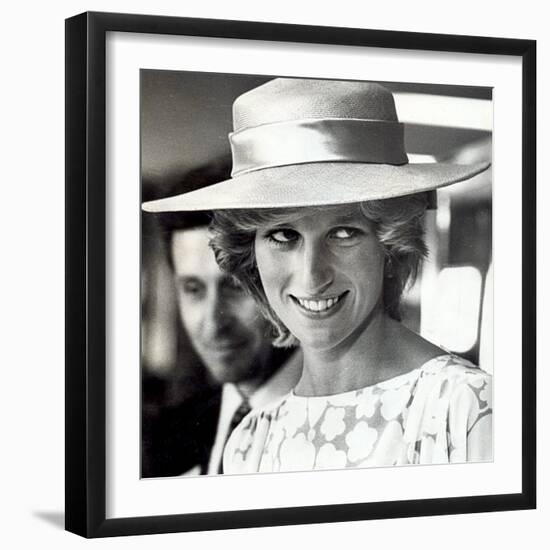 Princess Diana of Wales Visit to Open the Fisher Price Toy Factory in Peterlee-null-Framed Photographic Print