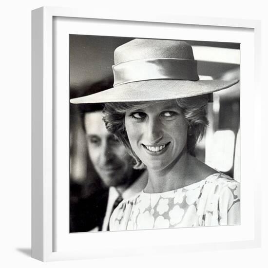 Princess Diana of Wales Visit to Open the Fisher Price Toy Factory in Peterlee-null-Framed Photographic Print