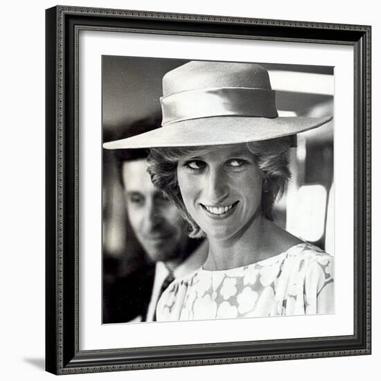 Princess Diana of Wales Visit to Open the Fisher Price Toy Factory in Peterlee-null-Framed Photographic Print