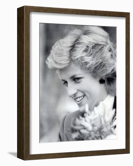 Princess Diana of Wales Visiting the Age Concern Day Centre in Durham-null-Framed Photographic Print