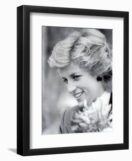 Princess Diana of Wales Visiting the Age Concern Day Centre in Durham-null-Framed Photographic Print