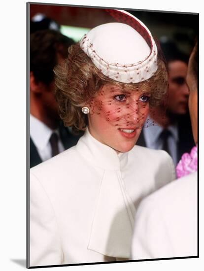 Princess Diana Opens the World Travel Market in Olympia November 1985-null-Mounted Photographic Print