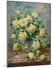 Princess Diana Roses in a Cut Glass Vase-Albert Williams-Mounted Giclee Print