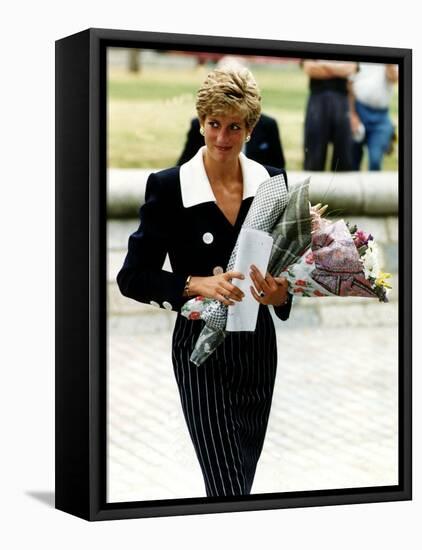 Princess Diana Royalty September 1991-null-Framed Premier Image Canvas