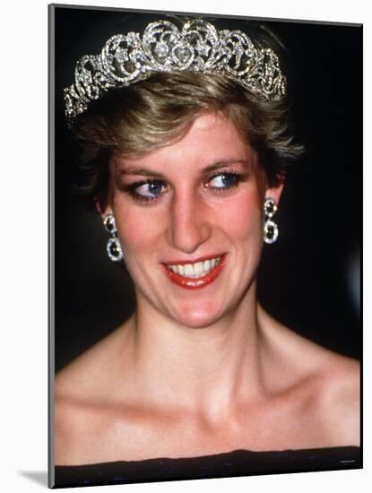 Princess Diana Visits Portugal at a Banquet Hosted by the President at Ajuda Palace-null-Mounted Photographic Print