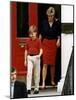 Princess Diana with Prince William leaving Wetherby School-null-Mounted Photographic Print