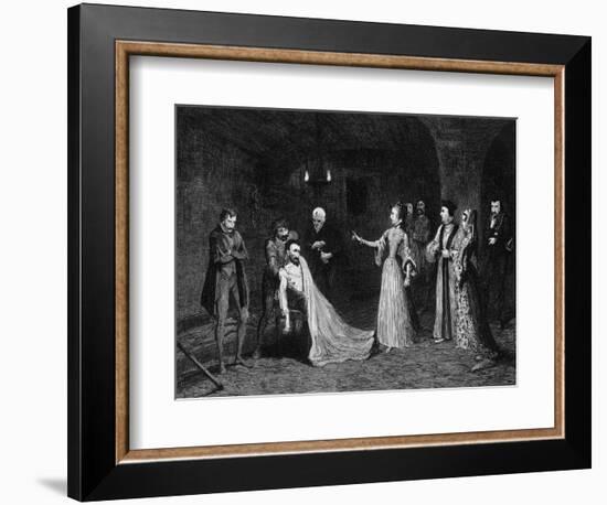 Princess Elizabeth Confronted with Sir Thomas Wyatt in the Torture Chamber, 1554-George Cruikshank-Framed Giclee Print