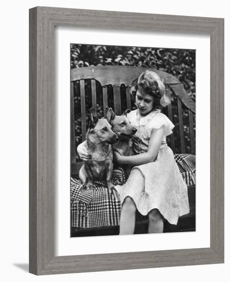Princess Elizabeth of York in the Garden-null-Framed Photographic Print