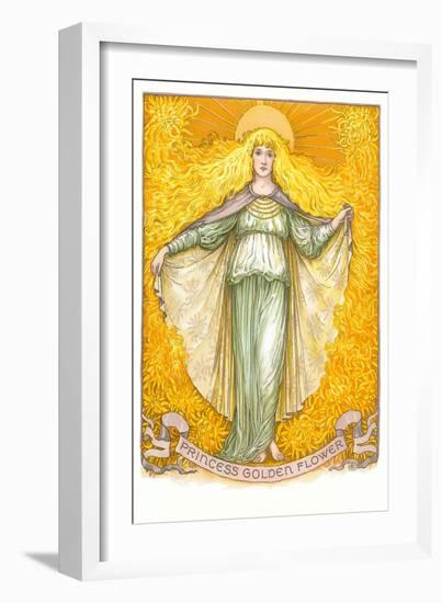 Princess Golden Flower-null-Framed Art Print