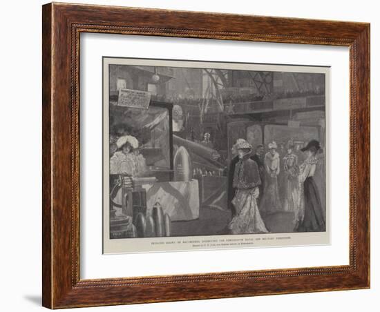 Princess Henry of Battenberg Inspecting the Portsmouth Naval and Military Exhibition-Fred T. Jane-Framed Giclee Print