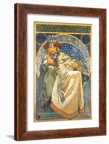 Princess Hyacinth-Alphonse Mucha-Framed Art Print