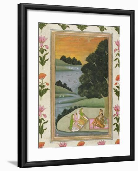 Princess Listening to Female Musicians by a River at Sunset, from the Small Clive Album-null-Framed Giclee Print