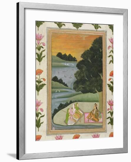 Princess Listening to Female Musicians by a River at Sunset, from the Small Clive Album-null-Framed Giclee Print