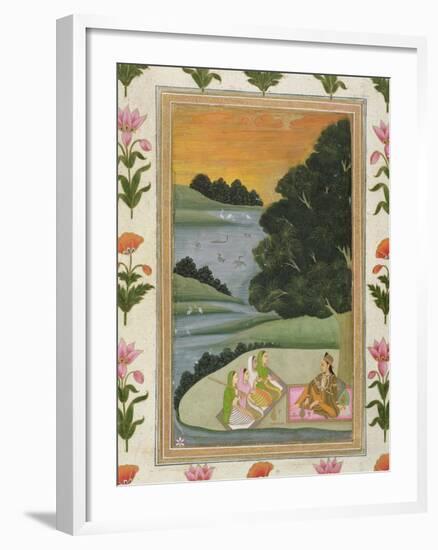 Princess Listening to Female Musicians by a River at Sunset, from the Small Clive Album-null-Framed Giclee Print