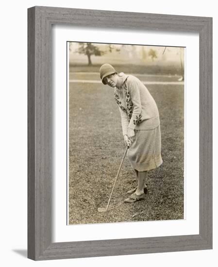 Princess Lokowitz Social Reformer and Enthusiastic Golfer Enjoys a Round-null-Framed Photographic Print