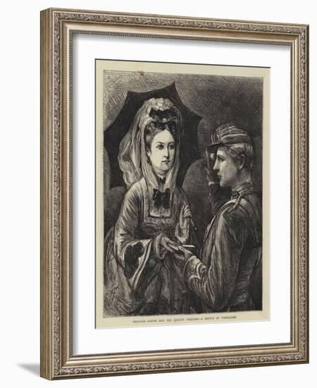 Princess Louise and the Queen's Prizeman, a Sketch at Wimbledon-Francis S. Walker-Framed Giclee Print