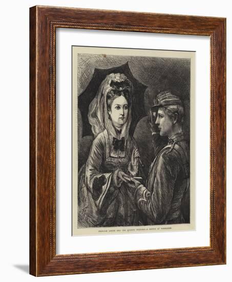 Princess Louise and the Queen's Prizeman, a Sketch at Wimbledon-Francis S. Walker-Framed Giclee Print