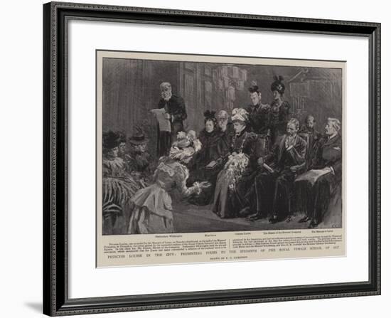 Princess Louise in the City, Presenting Prizes to the Students of the Royal Female School of Art-null-Framed Giclee Print