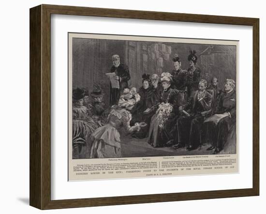 Princess Louise in the City, Presenting Prizes to the Students of the Royal Female School of Art-null-Framed Giclee Print