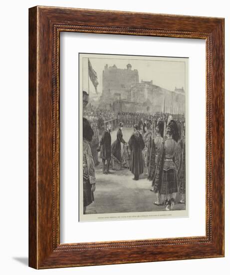 Princess Louise Presenting New Colours to the Argyll and Sutherland Highlanders at Edinburgh Castle-William Heysham Overend-Framed Giclee Print