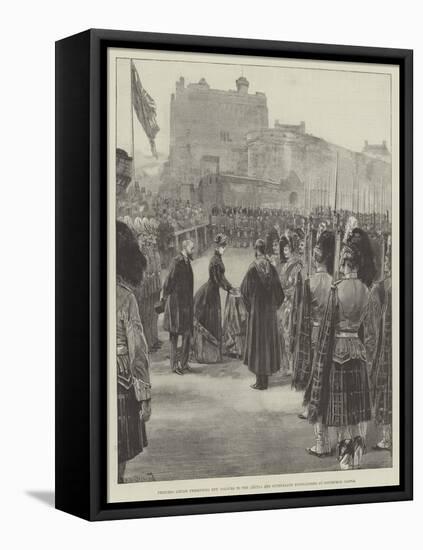 Princess Louise Presenting New Colours to the Argyll and Sutherland Highlanders at Edinburgh Castle-William Heysham Overend-Framed Premier Image Canvas