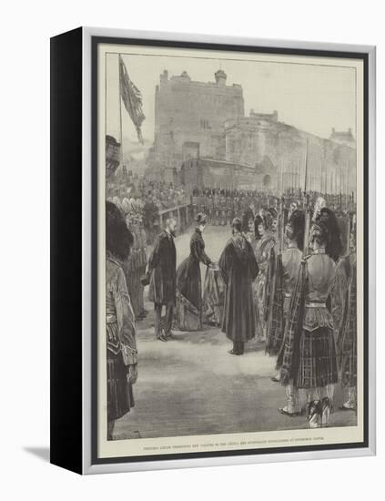 Princess Louise Presenting New Colours to the Argyll and Sutherland Highlanders at Edinburgh Castle-William Heysham Overend-Framed Premier Image Canvas