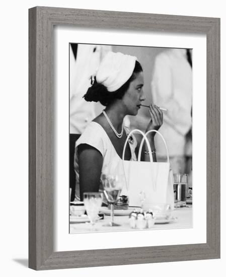 Princess Margaret at Luncheon During Her East Africa Tour in 1956-null-Framed Photographic Print