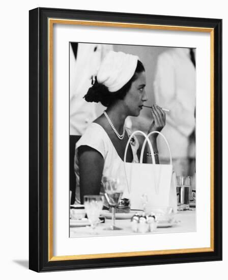 Princess Margaret at Luncheon During Her East Africa Tour in 1956-null-Framed Photographic Print