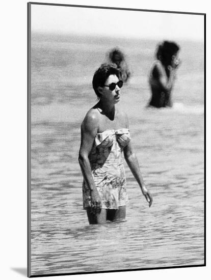 Princess Margaret on Holiday in Mustique Roddy Llewellyn is Staying on the Same Island-null-Mounted Photographic Print